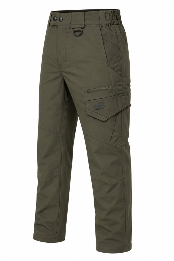Men's Olive Green Tactical Cargo Pants – Multi Pocket Design