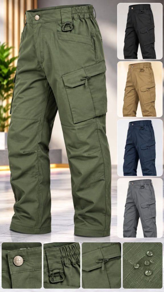 Men's Olive Green Tactical Cargo Pants