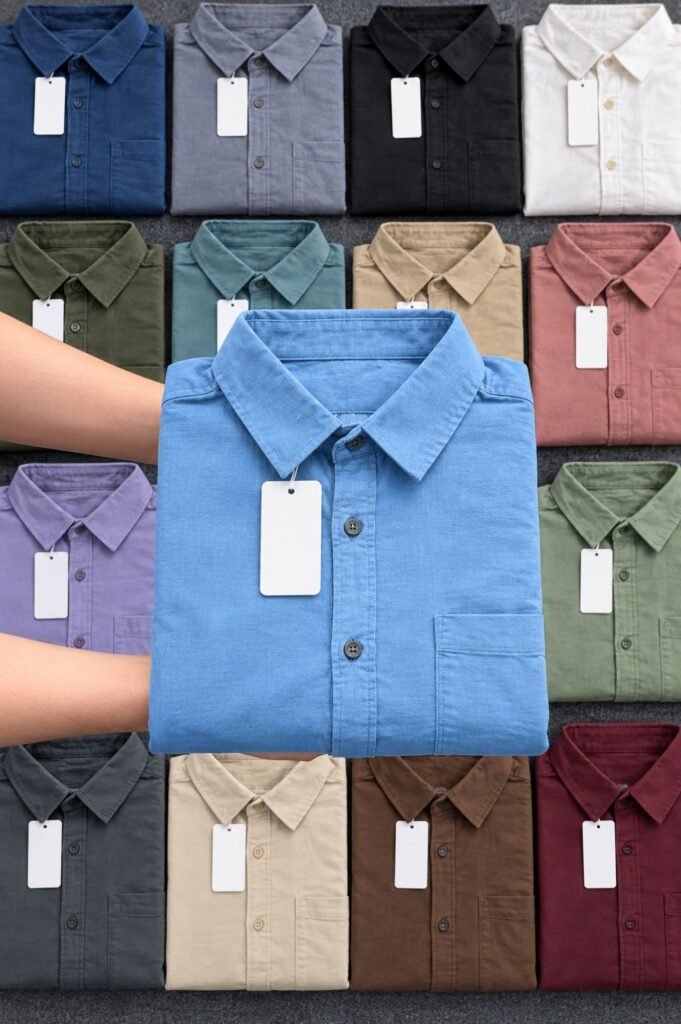Men's Sky Blue Cotton Casual Shirt with Chest Pocket