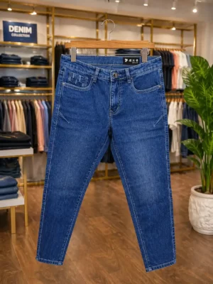 Premium Blue Slim Fit Denim Jeans for Men – Modern Casual Style